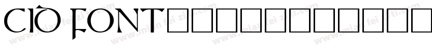 CID FONTf6字体转换